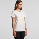 Womens AS Colour Maple Crew Neck T Shirt Custom Photo Image Design Model Angle
