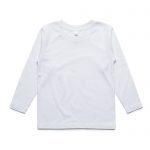 Youths Long Sleeve T Shirt Custom Photo Image Design White Front